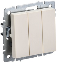 Изображение товара IEK BRITE BASE Бежевый Выключ. 3-к 10А ВС10-3-0-БрКр