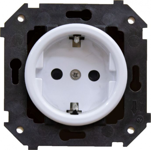 Изображение товара Rозетка силовая скрытого монтажа Bironi Белый 250 В 16 А