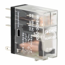 Изображение товара DKC Реле миниатюрное промышленное, 2CO, ком. ток 8А, AgSnO2, напряжение 24V DC, опция: светодиод