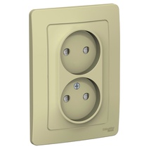 Изображение товара Systeme Electric Blanca внутр Беж Розетка 2-ая б/з со шторками, 16А, 250В