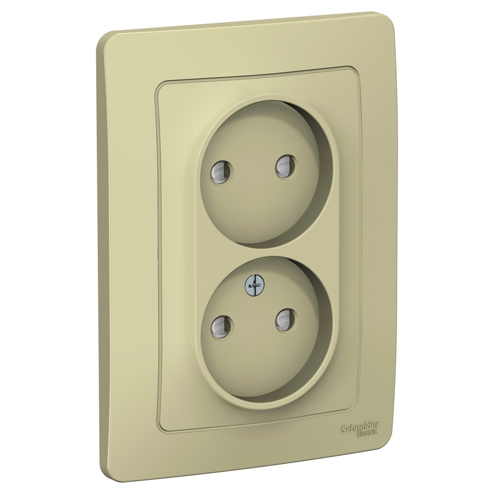 Изображение товара Rозетка Blanca Systeme Electric 2 поста без заземления с шторками