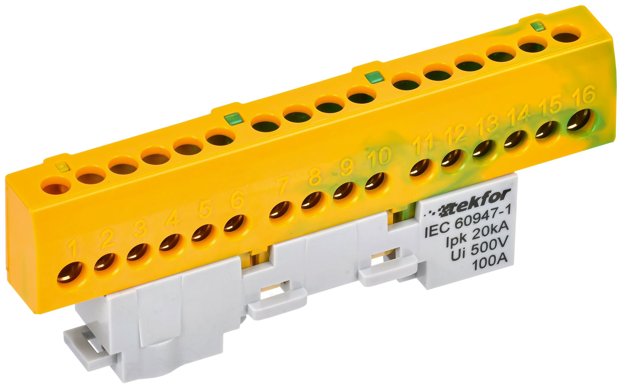 Изображение товара IEK TEKFOR Шина PE "земля" изол. на унив. держ. 6х9-16-ЖЗ