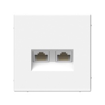 Изображение товара Systeme Electric ArtGallery Лотос Розетка двойная компьютерная RJ45+RJ45, кат.6А, механизм