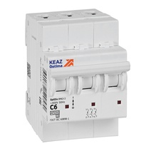 Изображение товара КЭАЗ OptiDin BM63 Автоматический выключатель 3P 6А C 4,5кА AC (BM63-3C6-4,5-УХЛ3).