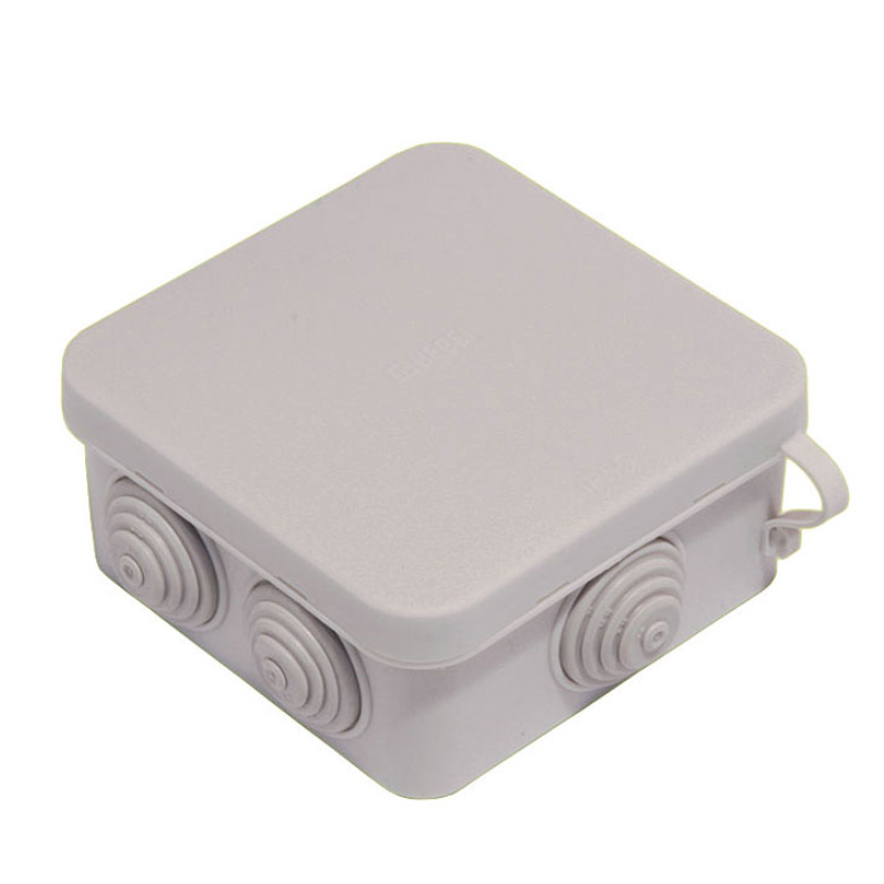 Изображение товара Hegel Коробка разветвительная д/откр монтажа с 6 мембранными вводами, внутр разм 85x85х40 мм, квадрат, IP55