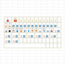 Изображение товара EKF Комплект модульных наклеек большой с инд. ШК (164x299) PROxima