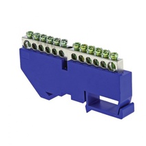 Изображение товара EKF PROxima Шина N нулевая 6x9мм 14 отв на DIN-рейку цинк синий