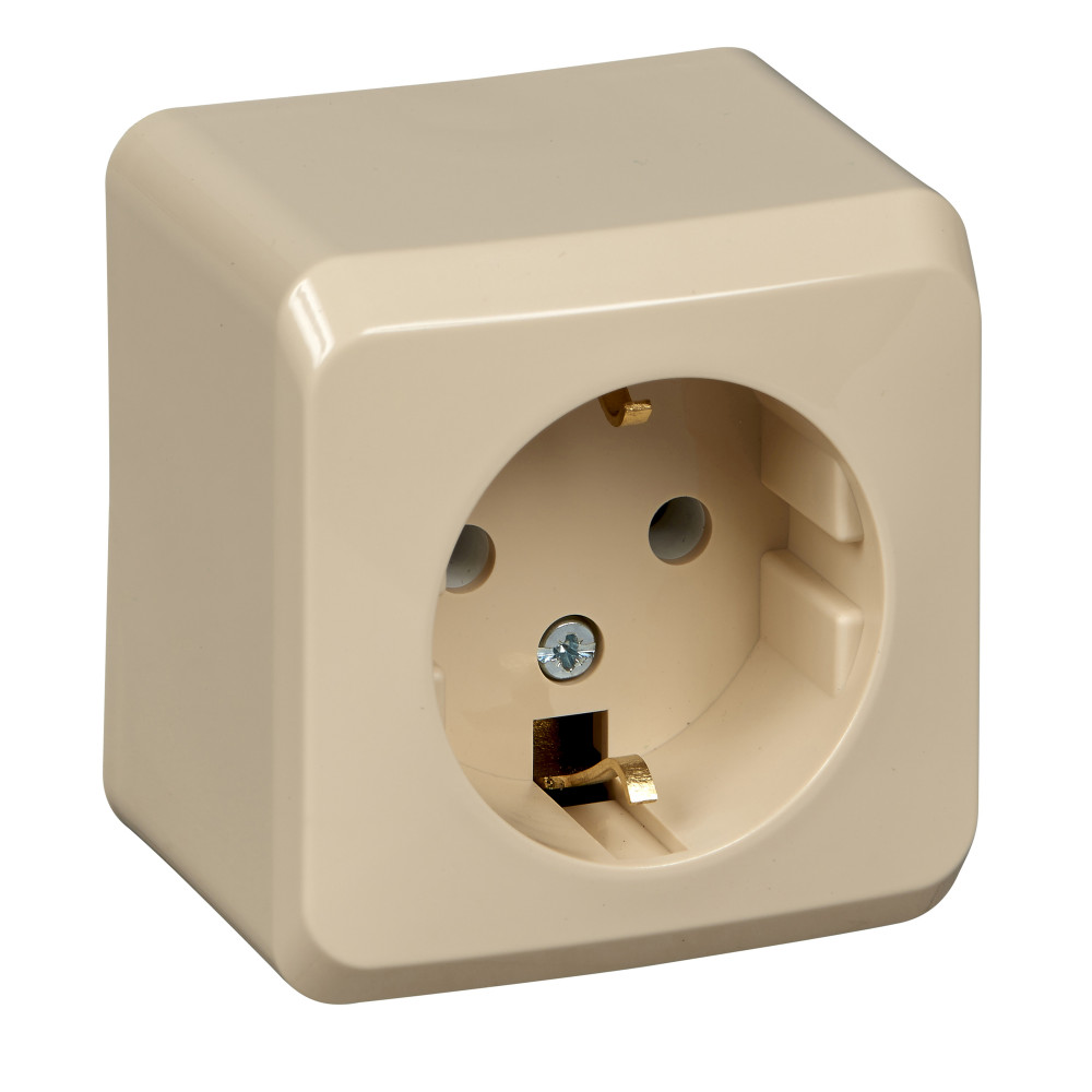 Изображение товара Systeme Electric Этюд наруж Крем Розетка 1-ая с/з без шторок