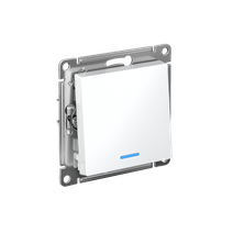 Изображение товара Systeme Electric AtlasDesign Бел Переключатель 1-клавишный с подсветкой, сх.6а, 10АХ, механизм