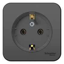 Изображение товара Systeme Electric Blanca наруж Антрацит Розетка с/з без шторок, (тонкая) 16А, 250В, изолир. пластина