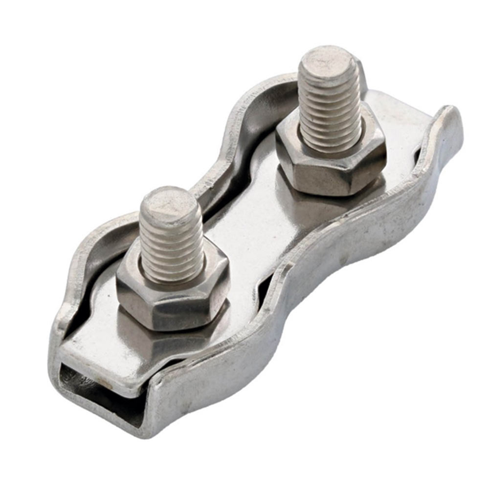 Изображение товара Промрукав  Зажим троса двойной D4мм Duplex (100шт/уп)