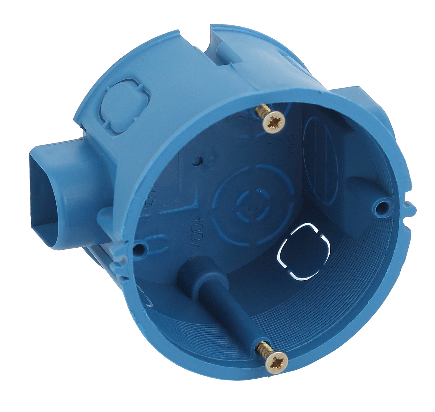 Изображение товара ЭРА Коробка установочная KUTS-68-45-blue синяя 68х45мм для твердых стен саморезы стыковочные узлы IP20