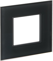 Изображение товара IEK SKANDY 1 пост графит - стеклянная рамка 88x88 мм