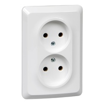 Изображение товара Systeme Electric Этюд Бел Розетка 2-ая б/з без шторок 16А 250B