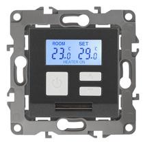 Изображение товара ЭРА 12-4111-12 Терморегулятор универс. 230В-Imax16А, IP20, Эра12, графит (6/60/1200)