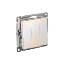 Изображение товара Systeme Electric AtlasDesign Жемчуг Выключатель 3-клавишный сх.1+1+1, 10АХ, механизм