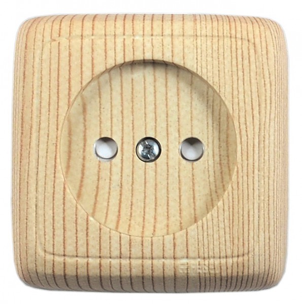 Изображение товара Hegel Альфа наруж Сосна РА16-103-02 Розетка, с изол. пластиной