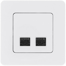 Изображение товара Legrand/Daccord INSPIRIA Белый Двойная розетка RJ 45 - категория 5e - UTP.