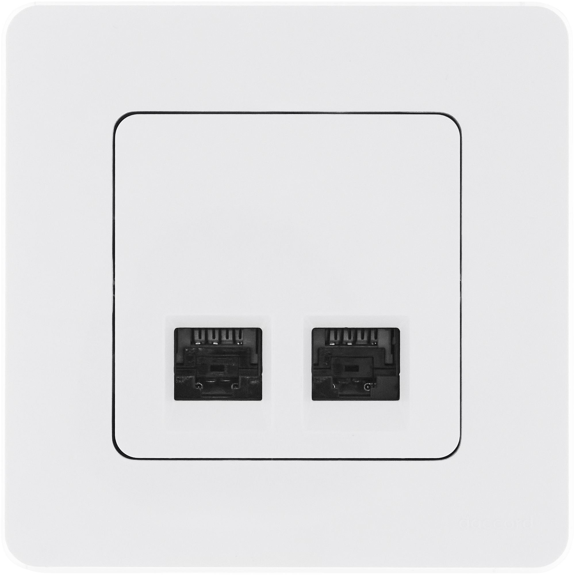 Изображение товара Legrand/Daccord INSPIRIA Белый Двойная розетка RJ 45 - категория 5e - UTP.