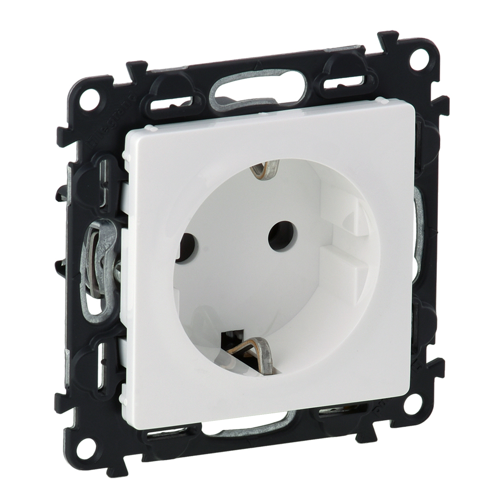 Изображение товара Legrand Valena LIFE DIY Бел Розетка 1-ая с/з, безвинт.зажим.