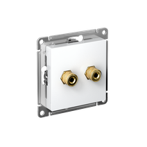 Изображение товара Systeme Electric AtlasDesign Бел Аудиорозетка двухместная