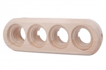 Изображение товара BIRONI Бук Натурель Рамка 4-ая для монтажа с трубой (1 выход)