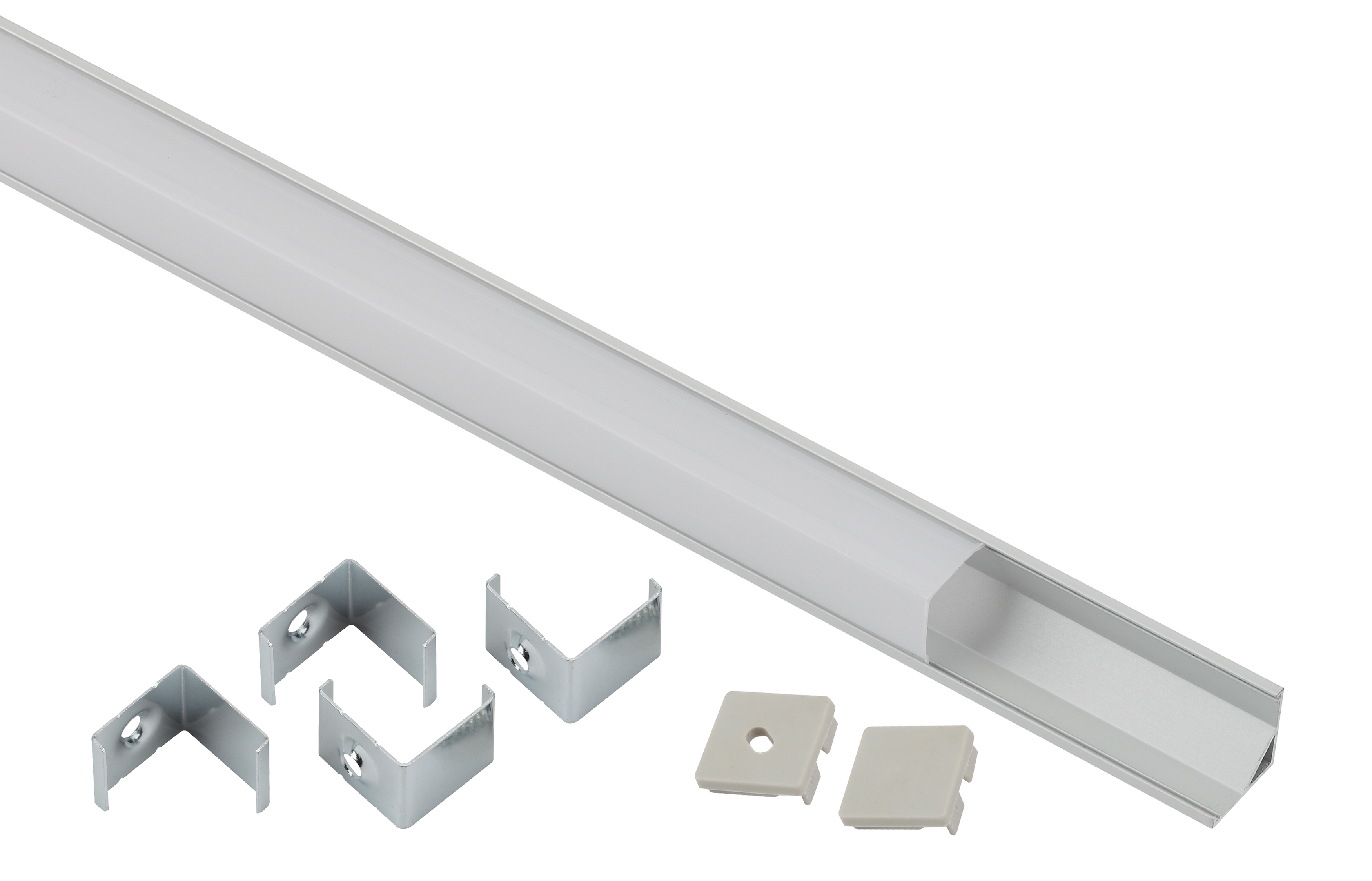 Изображение товара ЭРА Комплект с угловым анодированным профилем 1616S 16х16мм 2м и квадратным экраном 2м CAB280 (5/60/1200)