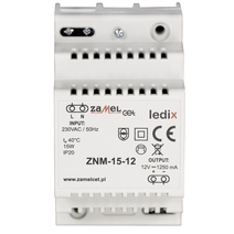 Изображение товара Zamel Блок питания LED 12V DC 15W на DIN-рейку Изображение товара Zamel Блок питания LED 12V DC 15W на DIN-рейку