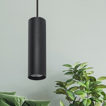 Изображение товара ЭРА PL1 COB- 10 BK 300 Подвес Светильники подвесной светодиодный COB, 10W, D80*300мм, черный (20/240