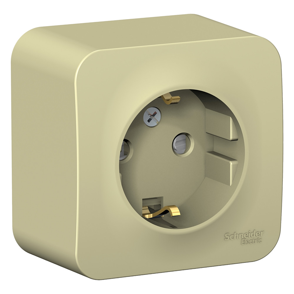 Изображение товара Rозетка Blanca 1-местная без USB, открытая установка, 250 В, 16 А, бежевый