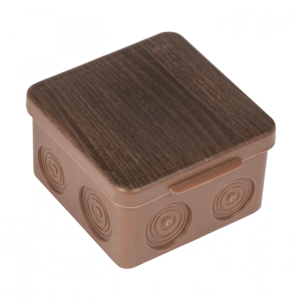 Изображение товара EKF PROxima Коробка распаячная КМР-030-035 пылевлагозащищенная без мембранных вводов (80х80х50) тёмное дерево.