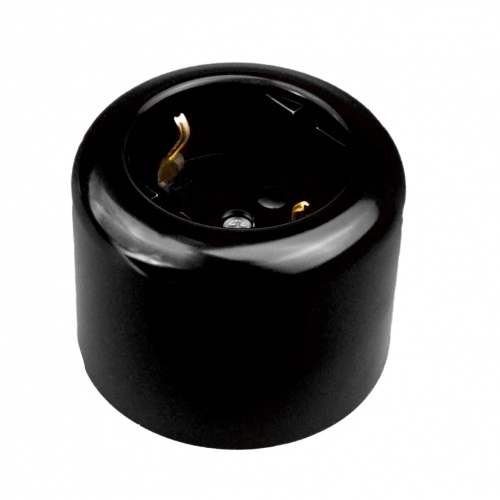 Изображение товара BIRONI Ришелье Пластик Черный Розетка с/з