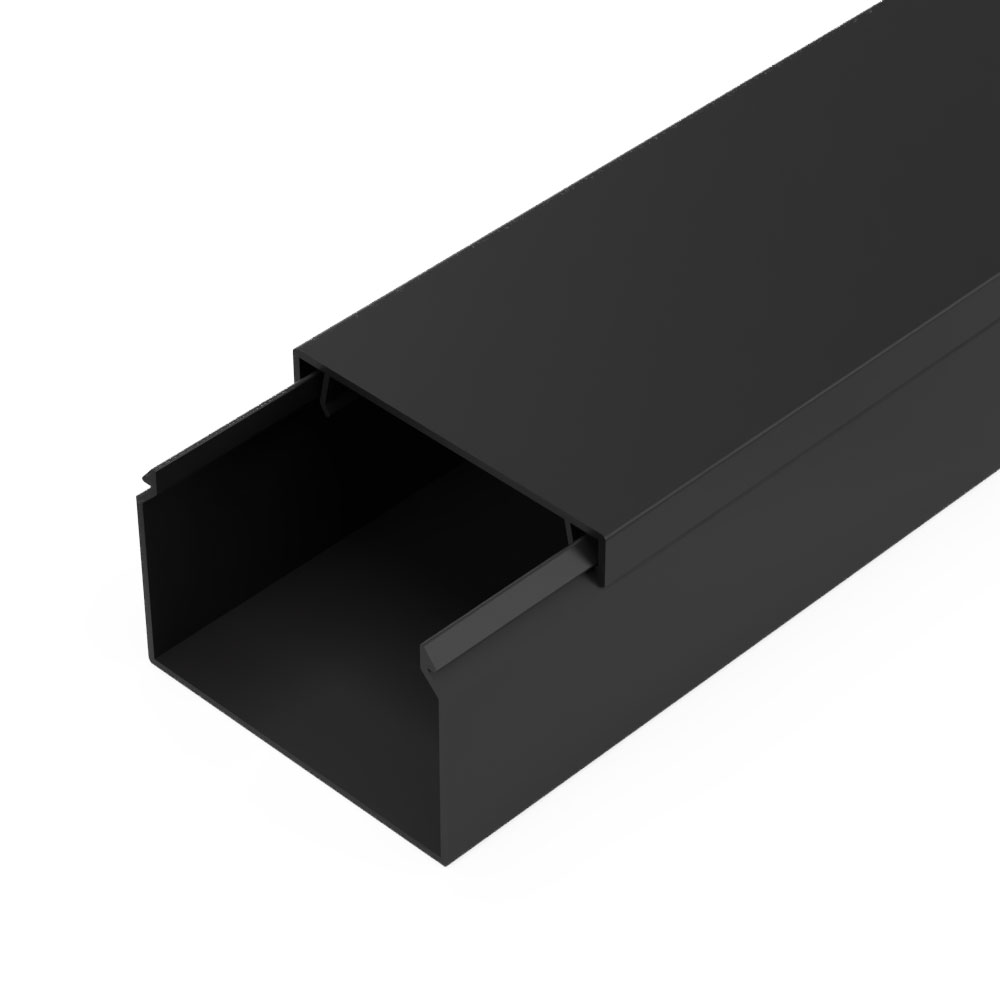 Изображение товара Промрукав Кабель-канал черный 2-й замок в п/э 60х40 мм (18 м/уп)