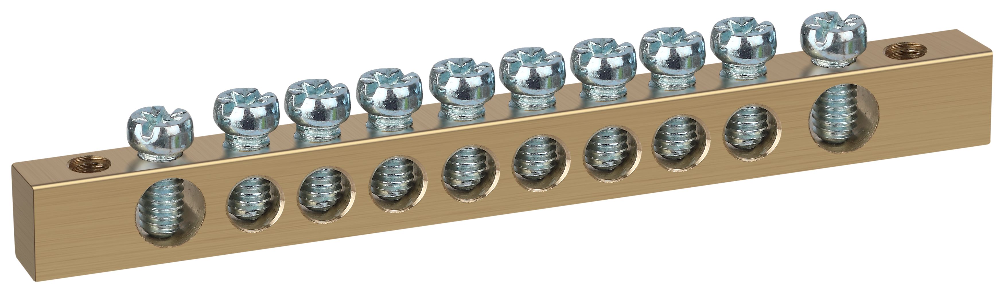 Изображение товара ЭРА Шина NO-122-04 PEN земля-ноль 6х9мм 10/2 латунная с креплениями по краям