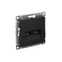 Изображение товара AtlasDesign Карбон: двойная розетка RJ45+RJ45 CAT6A