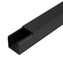 Изображение товара Промрукав  Кабель-канал черный 2-й замок в п/э 25х25 мм (32 м/уп)