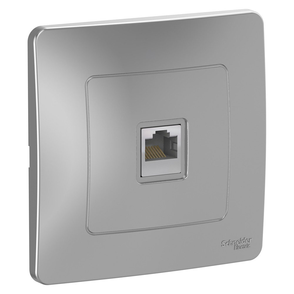 Изображение товара Systeme Electric Blanca внутр Алюминий Розетка компьютерная RJ45
