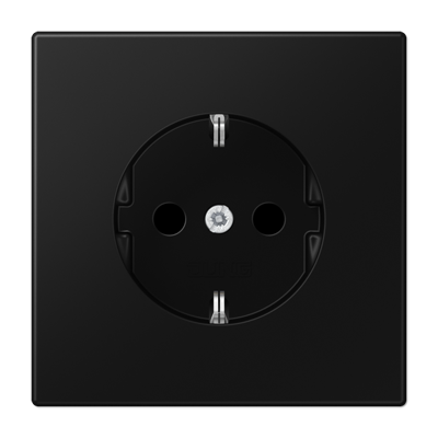 Изображение товара JUNG LS 990 Черный матовый Розетка с защитой от детей, SCHUKO