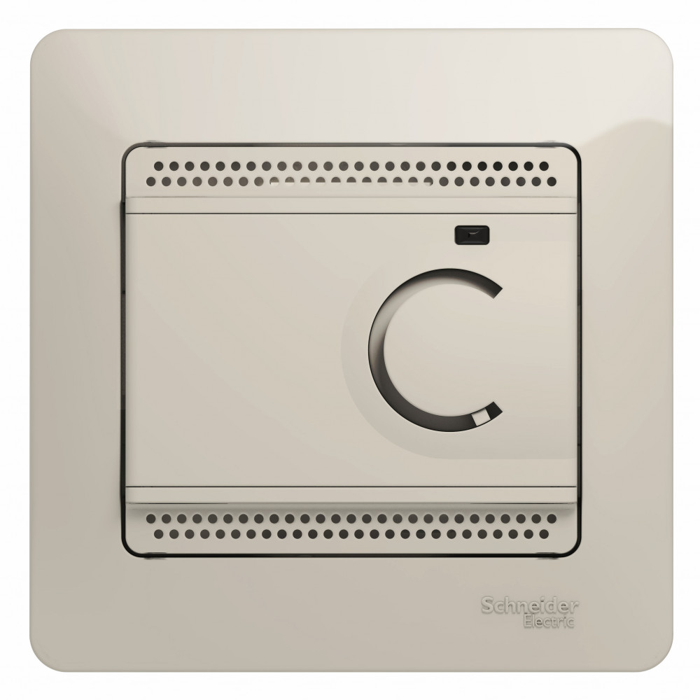 Изображение товара Systeme Electric Glossa Молочный Регулятор теплого пола с датчиком (в сборе)