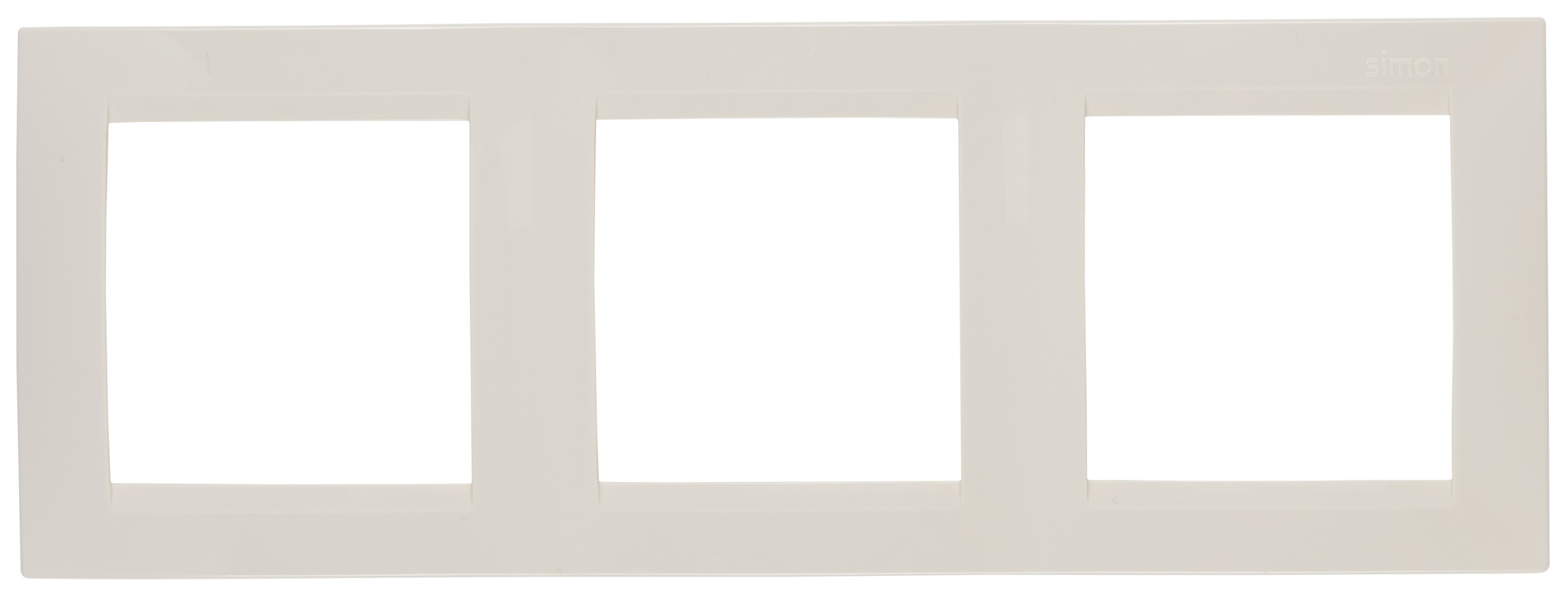 Изображение товара Simon 15 Бежевая Рамка 3-ая - безвинтовое крепление, IP20, 80x220 мм