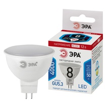 Изображение товара ЭРА Лампа светодиодная STD LED MR16-8W-12V-840-GU5.3 8Вт софит нейтральный белый свет GU5.3