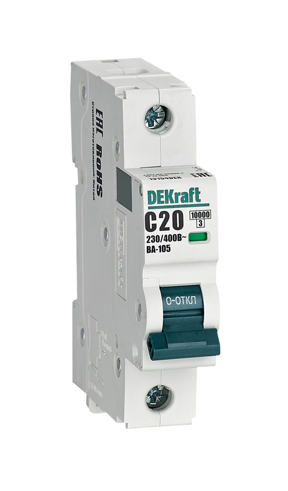 Изображение товара Dekraft Автоматический выключатель ВА105-1P-020A-C