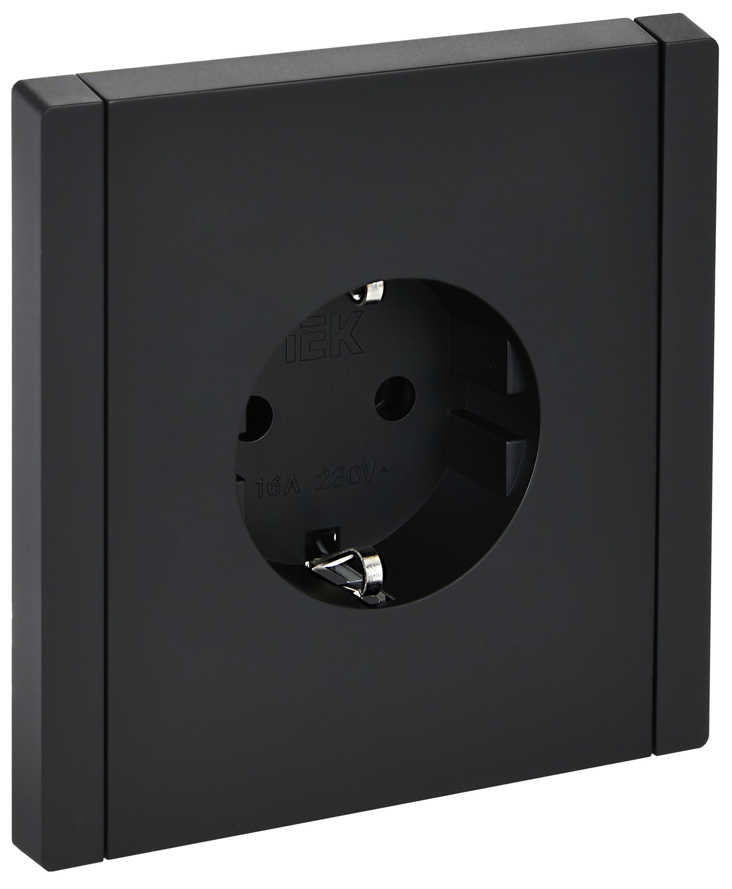 Изображение товара IEK FORTE&PIANO Черный Розетка с/з винтовое крепление 16А FP116