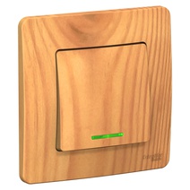 Изображение товара Systeme Electric Blanca внутр Ясень Выключатель 1-клавишный с подсветкой, 10А, 250B