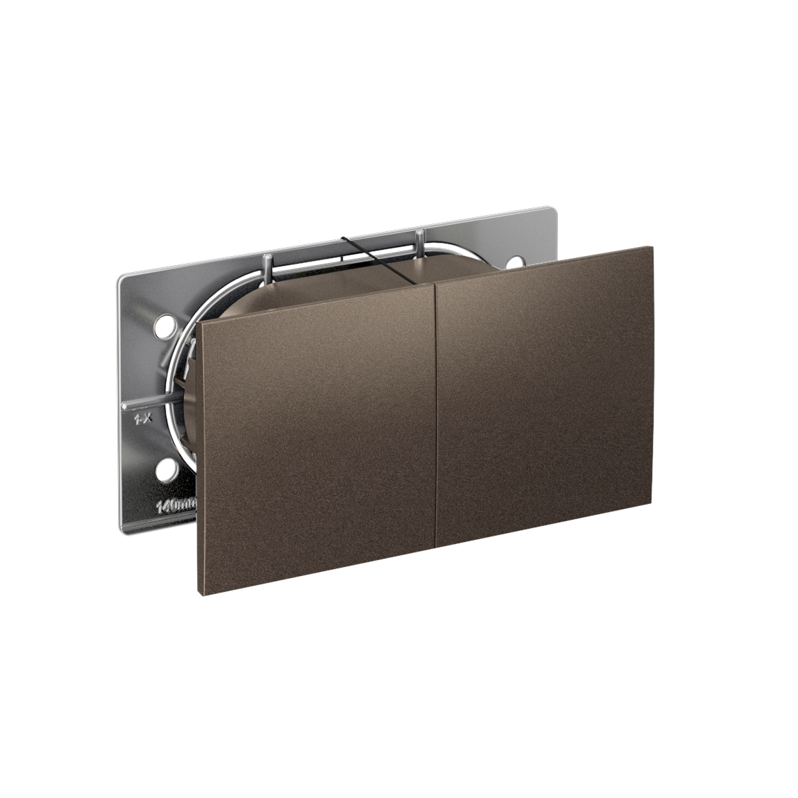 Изображение товара Розетка Systeme Electric AtlasDesign Мокко двойная с защ. шторками 16A