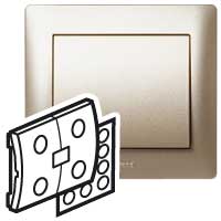 Изображение товара Legrand Galea Life/In One Титан Клавиша 2-ая сценарного выключателя с пиктограммами.