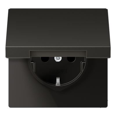 Изображение товара JUNG LS990: розетка Schuko 16A 250V с защитой от детей, крышка