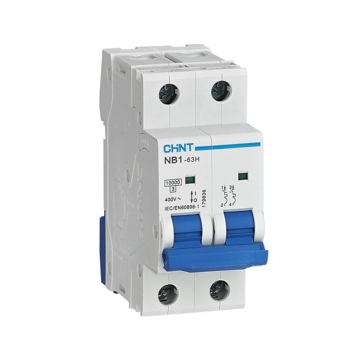 Изображение товара CHINT NB1-63H 2P 63A 10kA C - автоматический выключатель