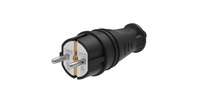 Изображение товара Systeme Electric MultiSet Черная Вилка 2К+З прямая каучуковая 16А/250В IP44