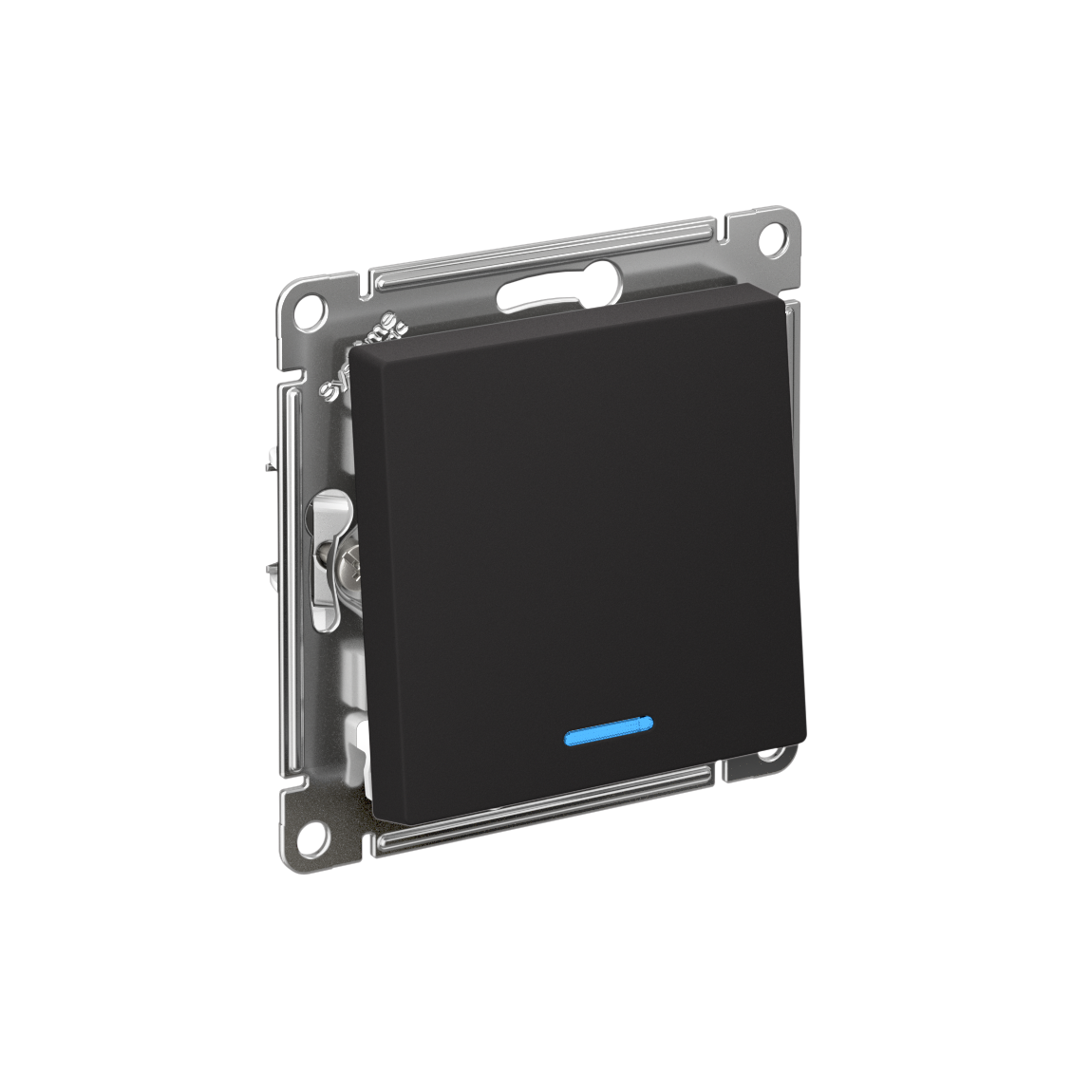 Изображение товара Systeme Electric AtlasDesign Карбон Выключатель 1-клавишный с подсветкой, сх.1а, 10АХ, механизм